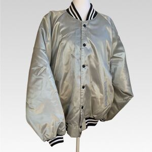 Stylish Silver Bomber Jacket for Men